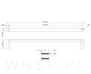 Uchwyt meblowy Simple 224 mm czarny - 4