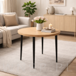 Nogi stalowe proste 45 cm, zestaw z wkrętami, czarne matowe - 3