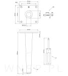Nogi stalowe proste 45 cm, zestaw z wkrętami, czarne matowe - 2