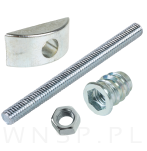 Mocne złącze 100 sztuk M8 do mebli Ø 40, schodów, stołów, łóżek połączenie 90 stopni - 4