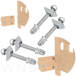 Mocne złącze 100 sztuk M8 do mebli Ø 40, schodów, stołów, łóżek połączenie 90 stopni - 8