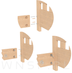 Mocne złącze 100 sztuk M8 do mebli Ø 40, schodów, stołów, łóżek połączenie 90 stopni - 3