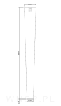 Noga bukowa prosta, stożek 35 cm, orzech - 2