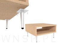 Nogi stalowe proste 10 cm, zestaw z wkrętami, chrom - 5