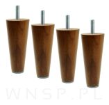 Noga bukowa prosta, stożek 10 cm, orzech ze szpilką M8 x 25 mm - 6