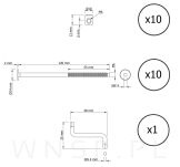 Śruby do łóżka, 10 kpl. zestaw montażowy wkręty, śruby do montażu łóżeczka M6 x 120 mm - 2