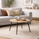 Noga stalowa skośna stożek 40 cm, z blachą montażową, czarna matowa - 3