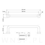 Uchwyt meblowy Sirmione 128 mm czarny - 2