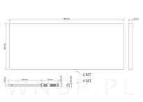 Zestaw 2 półek ściennych w dekorze orzechu 500 x 200 x 18 mm, z niewidocznymi ramionami - 2