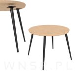 Noga stalowa skośna stożek 35 cm, z blachą montażową, czarna matowa - 7