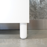 Nóżka bukowa biała 15 cm, walcowa 45 mm z blachą - 3