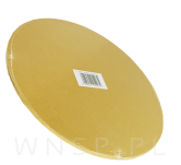 Mocny podkład pod tort Ø 25 cm okrągły MDF, dekoracja na urodziny sztywny złoty - 2