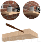 Ramię do półki niewidoczne 4 sztuki wspornik półki mocowanie do półki Ø 12 x 120 mm - 7