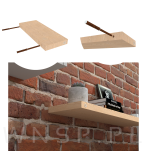 Ramię do półki niewidoczne 4 sztuki wspornik półki mocowanie do półki Ø 12 x 120 mm - 5