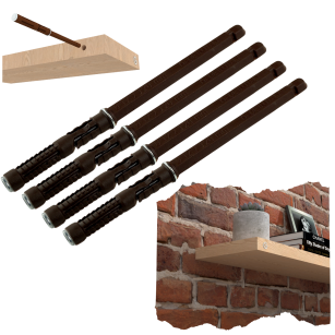 Ramię do półki niewidoczne 4 sztuki wspornik półki mocowanie do półki Ø 12 x 120 mm