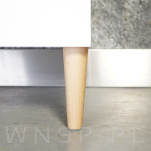 Noga bukowa prosta, stożek 30 cm, lakier bezbarwny - 2