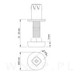 Regulatory do mebli M8 x 35 mm 10 sztuk, nóżka regulowana M8, stopka do mebli M8 z mufą wbijaną - 4