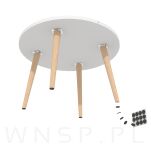 Podkładki filcowe do mebli Ø 34 mm (24 szt.), czarne - 4