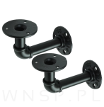 Wspornik do półki ściennej z flanszą 2 sztuki 140 x 96 mm - 4