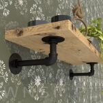 Wspornik do półki ściennej z flanszą 2 sztuki 140 x 96 mm - 5