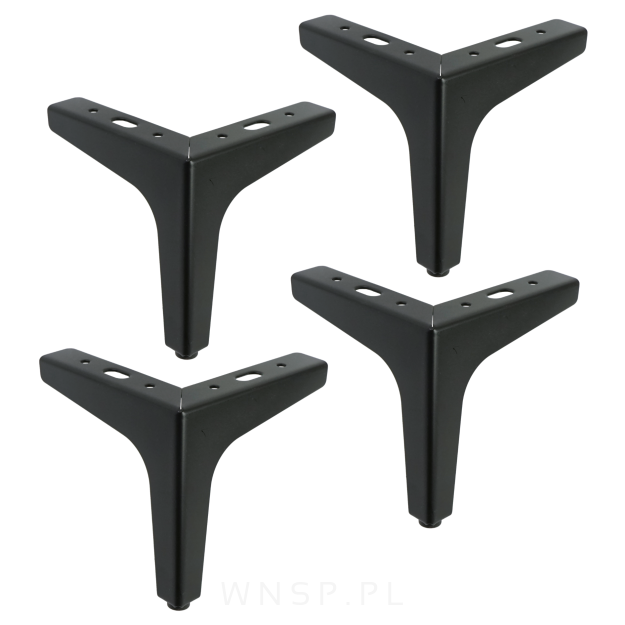 Noga meblowa trójkąt czarny mat 13,5 cm