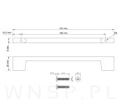 Uchwyt meblowy Wide 160 mm czarny - 2