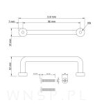 Uchwyt meblowy Sirmione 96 mm czarny - 2