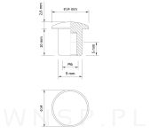 M6 X 10 mm, nakrętka Ericson, bez nacięcia, ocynk biały - 2