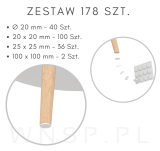 Zestaw filców 178 szt. białe - 4