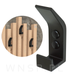 Haczyk podwójny, wieszak przykręcany na lamele, loft, czarny - 4