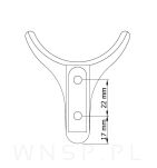 Wieszak podwójny typ Buffalo, przykręcany, satyna - 8