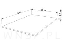 Podkład pod tort 5 sztuk 30 x 40 cm prostokąt, dekoracja na urodziny gruby sztywny czarny/biały - 2