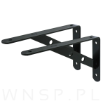 Wspornik 2 sztuki, konsola do półki ściennej, wiszącej 200 x 125 x 25 mm - 7