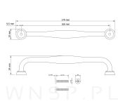 Uchwyt meblowy Briescia 160 mm czarny - 2