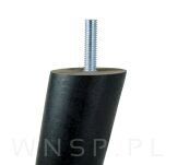 Noga bukowa skośna, stożek 20 cm, czarna ze szpilką M8 x 25 mm - 11