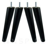 Noga bukowa skośna, stożek 20 cm, czarna ze szpilką M8 x 25 mm - 14