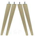 Zestaw nóżki skośne 35 CM, surowe, ze szpilką M8 X 25 MM + Blachy - 7