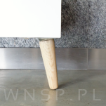 4x Noga dębowa skośna UNIQ 15 CM z blachą montażową - 5