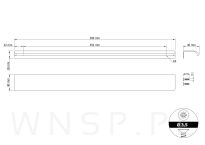Uchwyt krawędziowy Lyon czarny, rozstaw 352 mm - 2