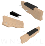 Uchwyt krawędziowy Lyon czarny, rozstaw 352 mm - 4