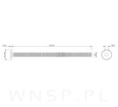 M6 X 110 mm metryczny z łbem walcowym SW 4 - 2