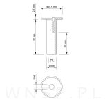 M6 X 32 mm, nakrętka Ericson z dużym łbem - 2
