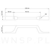 Uchwyt meblowy Parma 96 mm grafit - 3