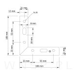 Noga meblowa Paski 13 cm, czarny mat - 6