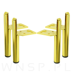 Noga stalowa PIN 12 CM, z blachą montażową, złota - 4