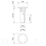 M4 X 15 mm, nakrętka Ericsona, bez nacięcia, ocynk czarny - 2
