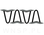 Noga stalowa z pręta 12 mm, typ Hairpin, czarna 20 cm - 7
