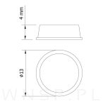 13 X 4 mm- Odbojnik do drzwiczek (40szt.) - 2