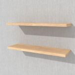 Zestaw 2 półek ściennych w dekorze dębu 500 x 150 x 18 mm, z niewidocznymi ramionami - 5