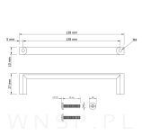 Uchwyt meblowy Simple 128 mm czarny - 4
